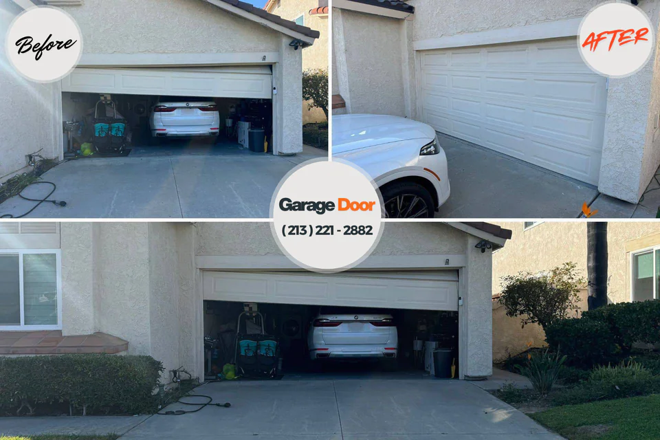 Before and after: garage door repair Fort Gaines, GA